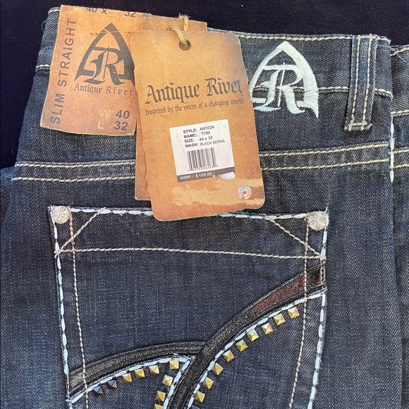 Antique Rivet Jeans - Picture 1 of 4